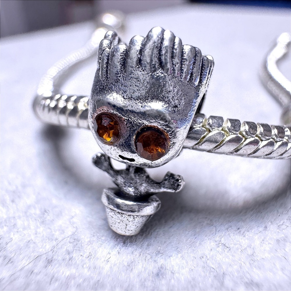 Baby Groot Pot Charm Bracelet Bead fits PANDORA